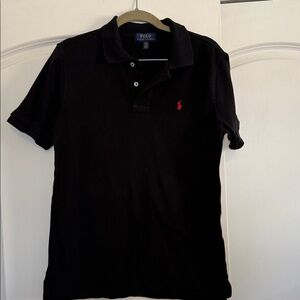 Polo by Ralph Lauren Charcoal Polo with Red Logo